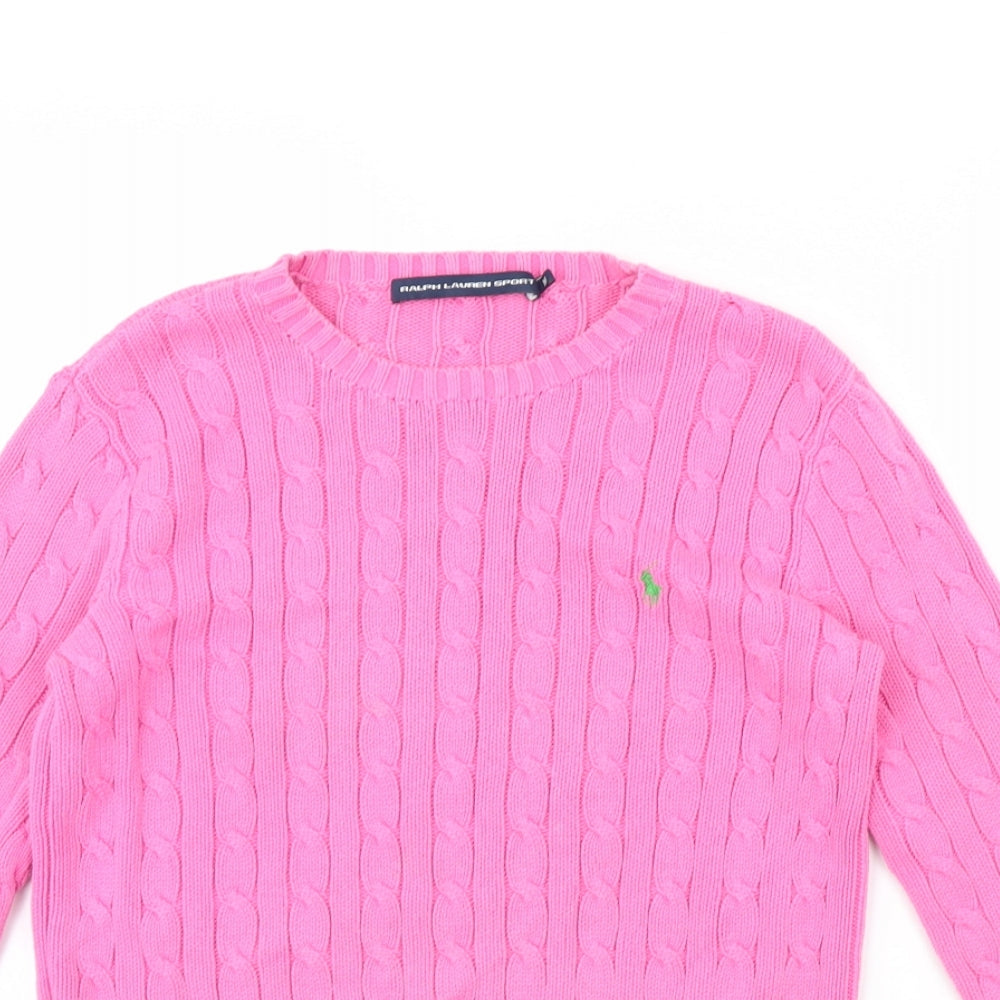 Ralph Lauren Womens Pink   Pullover Jumper Size M