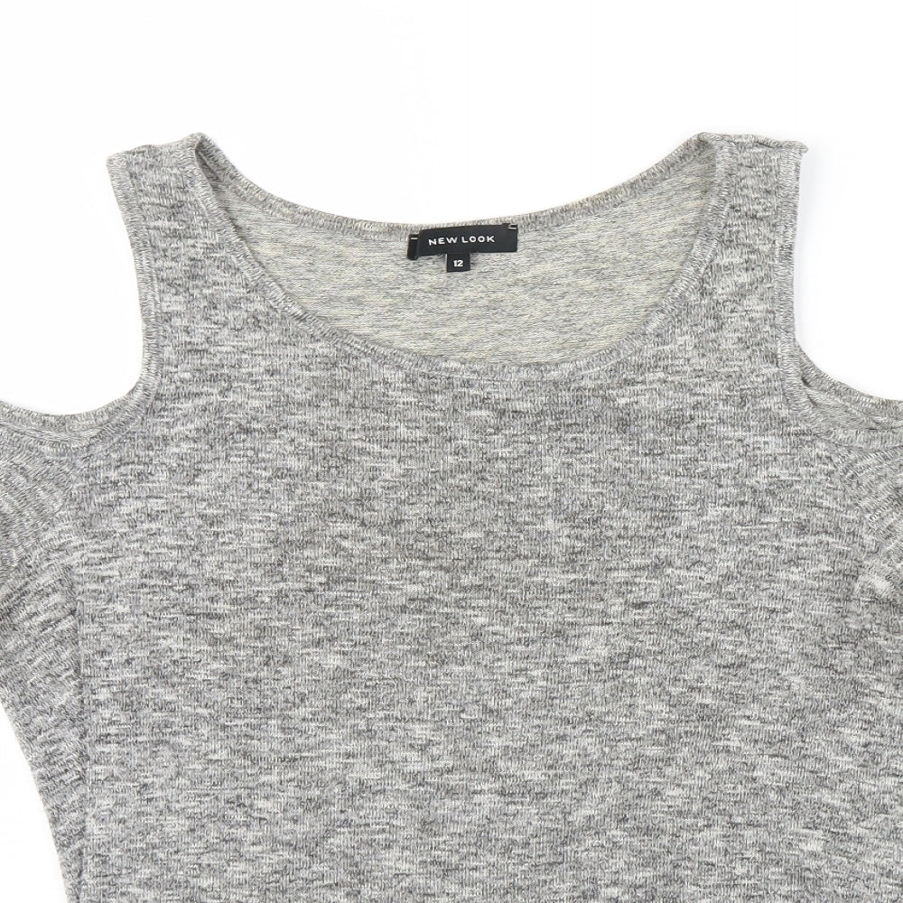 New Look Womens Grey   Basic Blouse Size 12