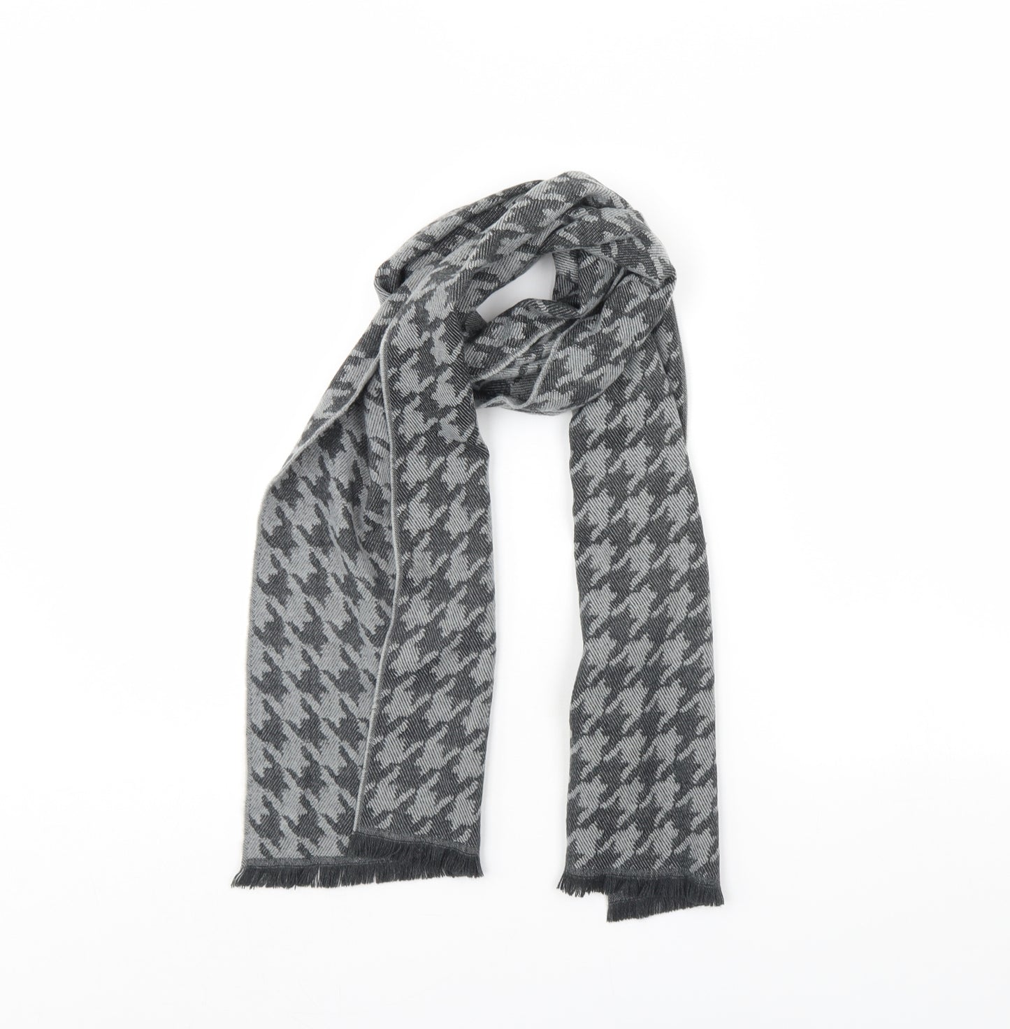 M&S Womens Grey Herringbone   Scarf