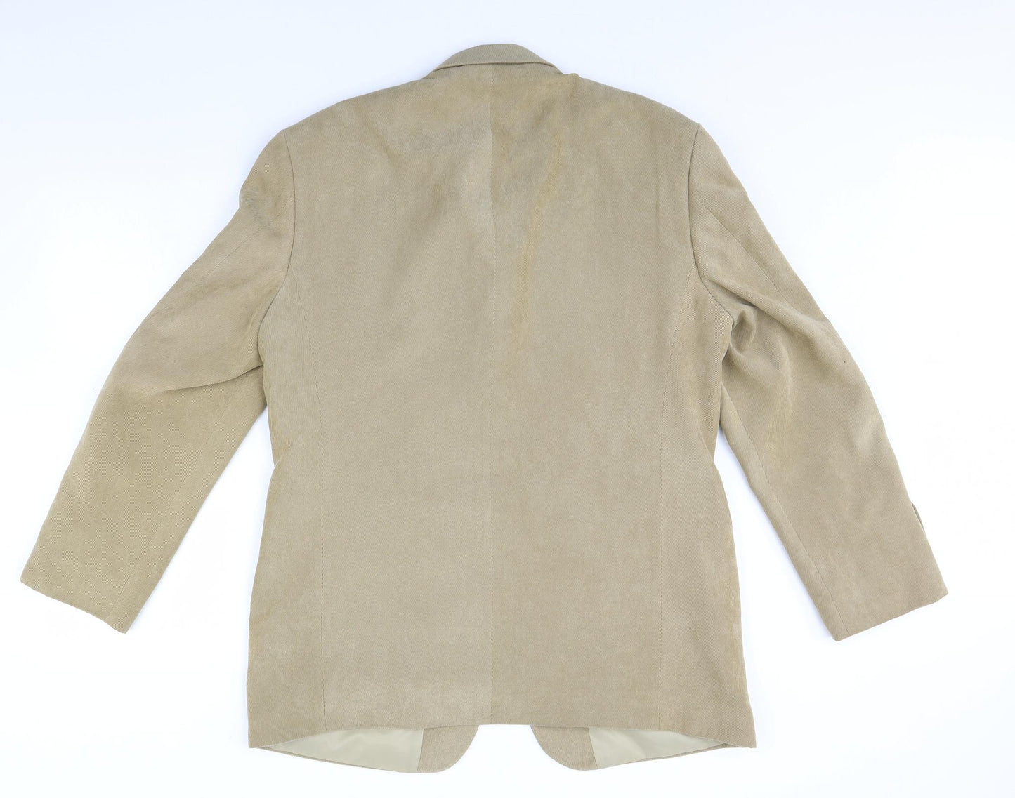 m&s Mens Beige  Corduroy Jacket Blazer Size 42  - Shoulder Pads