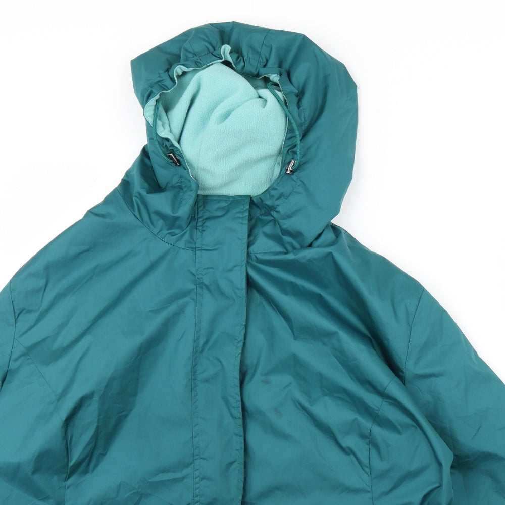 Preworn Womens Green   Rain Coat Coat Size 24
