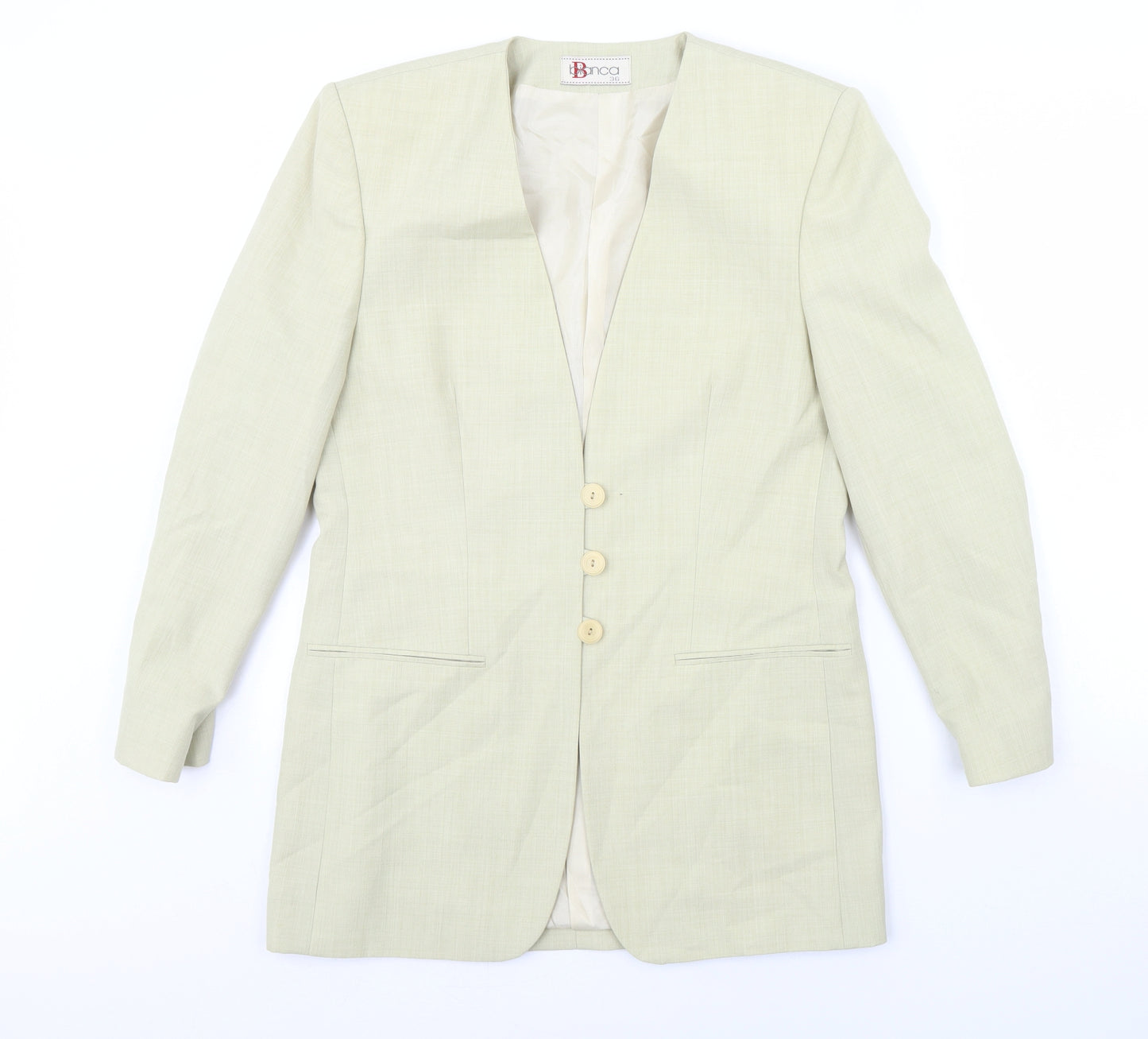 Bianca Womens Green   Jacket  Size 8  - Shoulder Pads