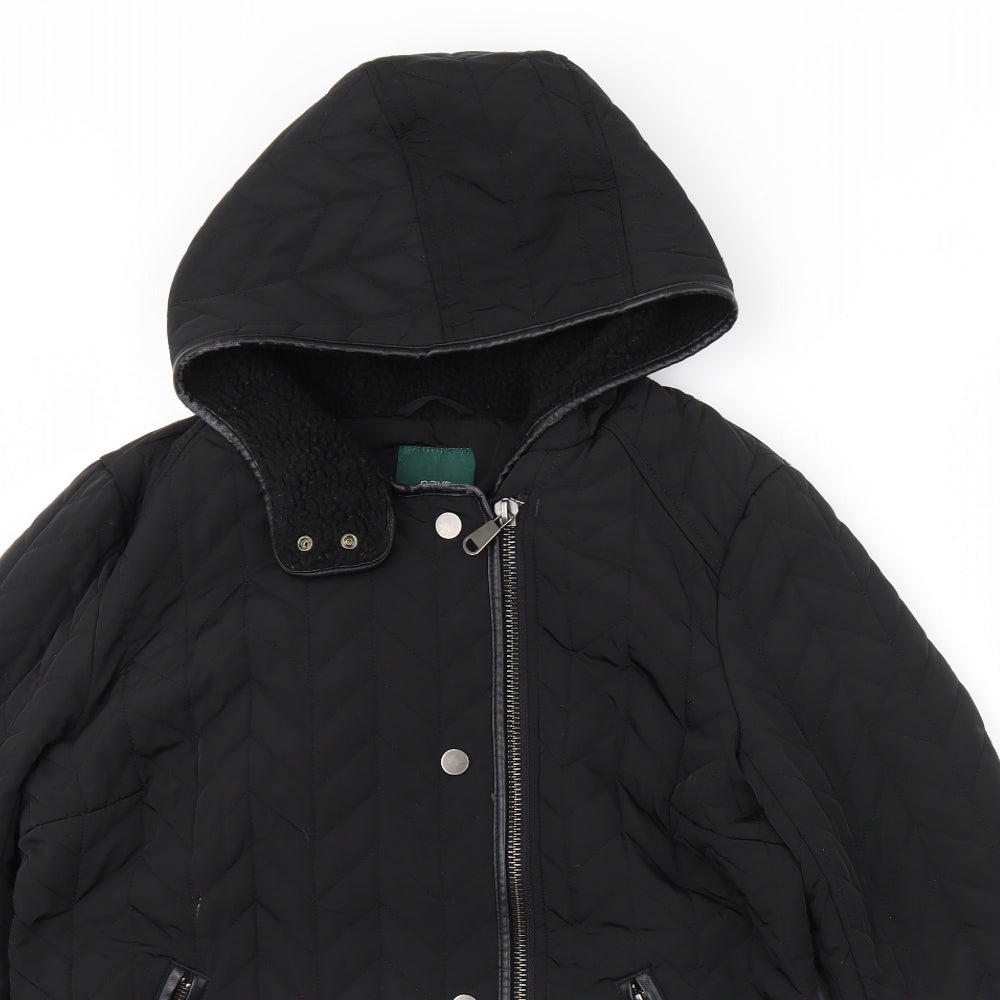 NEXT Womens Black   Rain Coat Coat Size 14