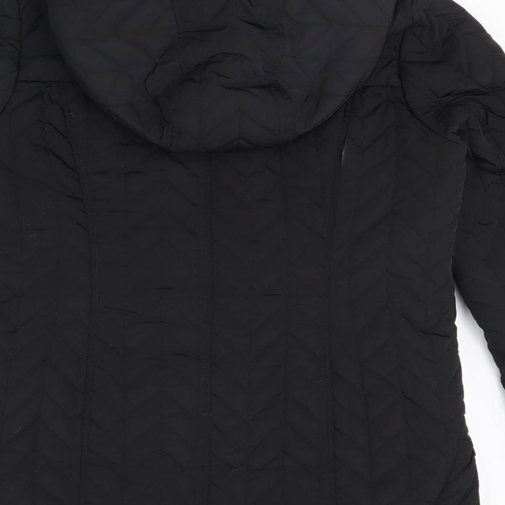 NEXT Womens Black   Rain Coat Coat Size 14