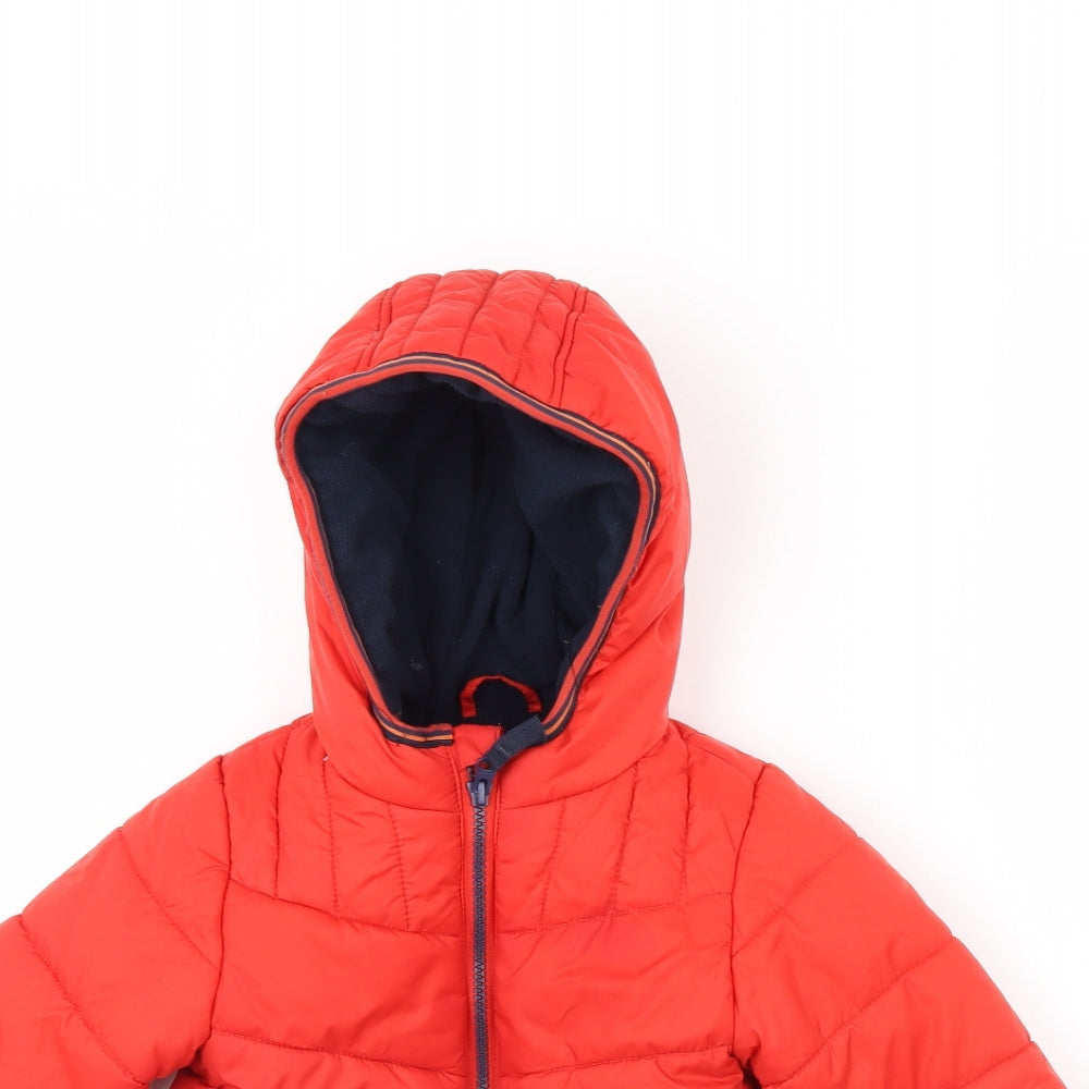 m&s Boys Red   Rain Coat Coat Size 3 Years