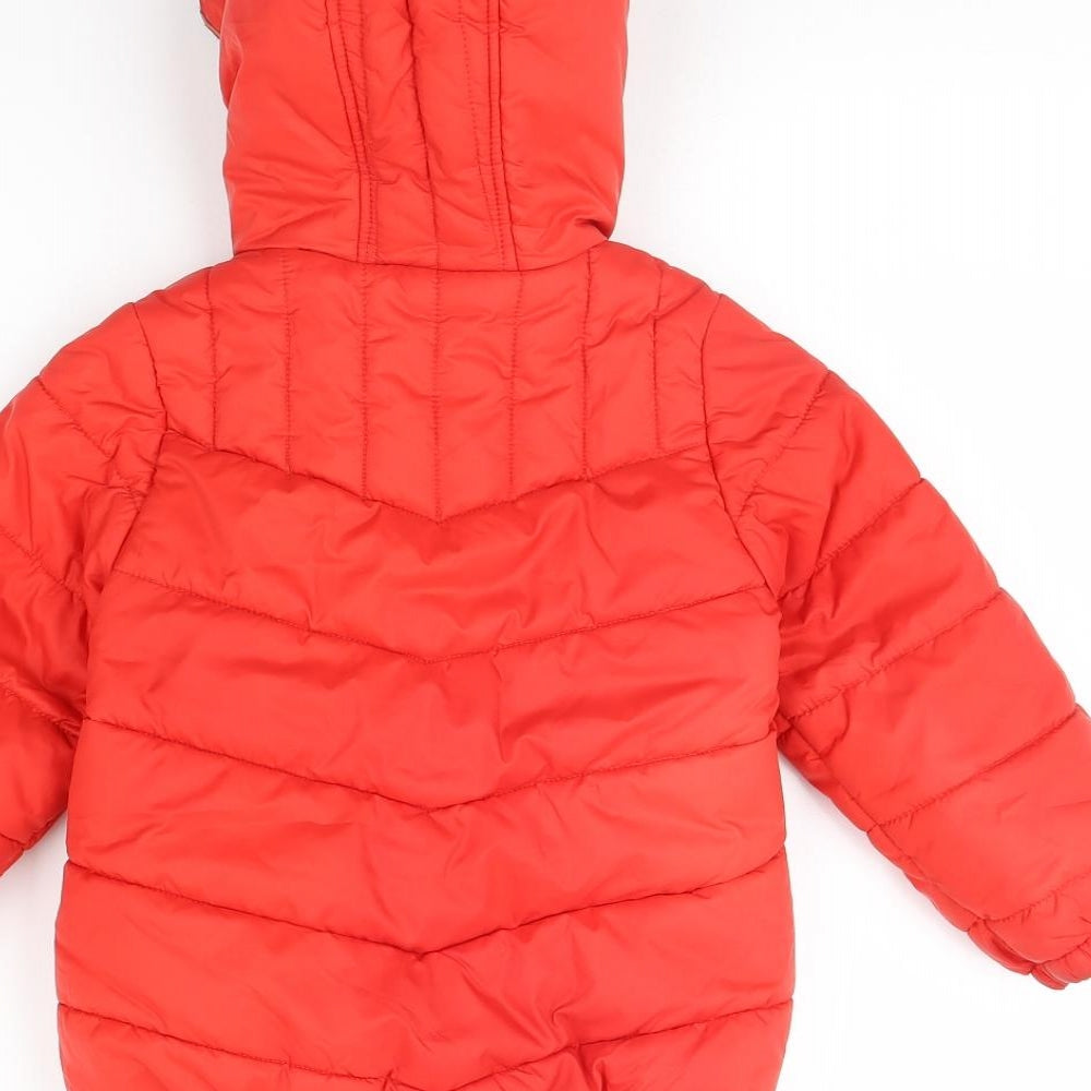 m&s Boys Red   Rain Coat Coat Size 3 Years