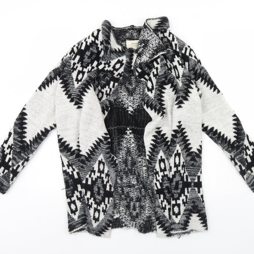 Papaya Womens Black Geometric  Jacket  Size S