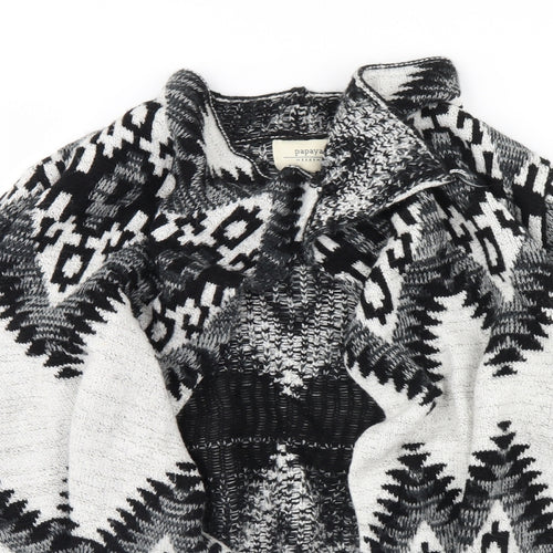Papaya Womens Black Geometric  Jacket  Size S