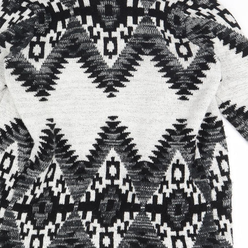 Papaya Womens Black Geometric  Jacket  Size S