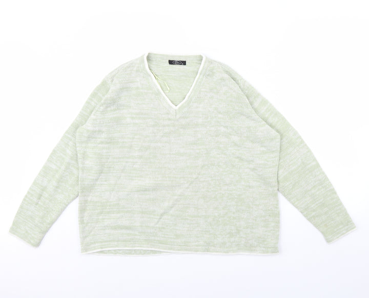 BM Womens Green Pullover Jumper Size XL