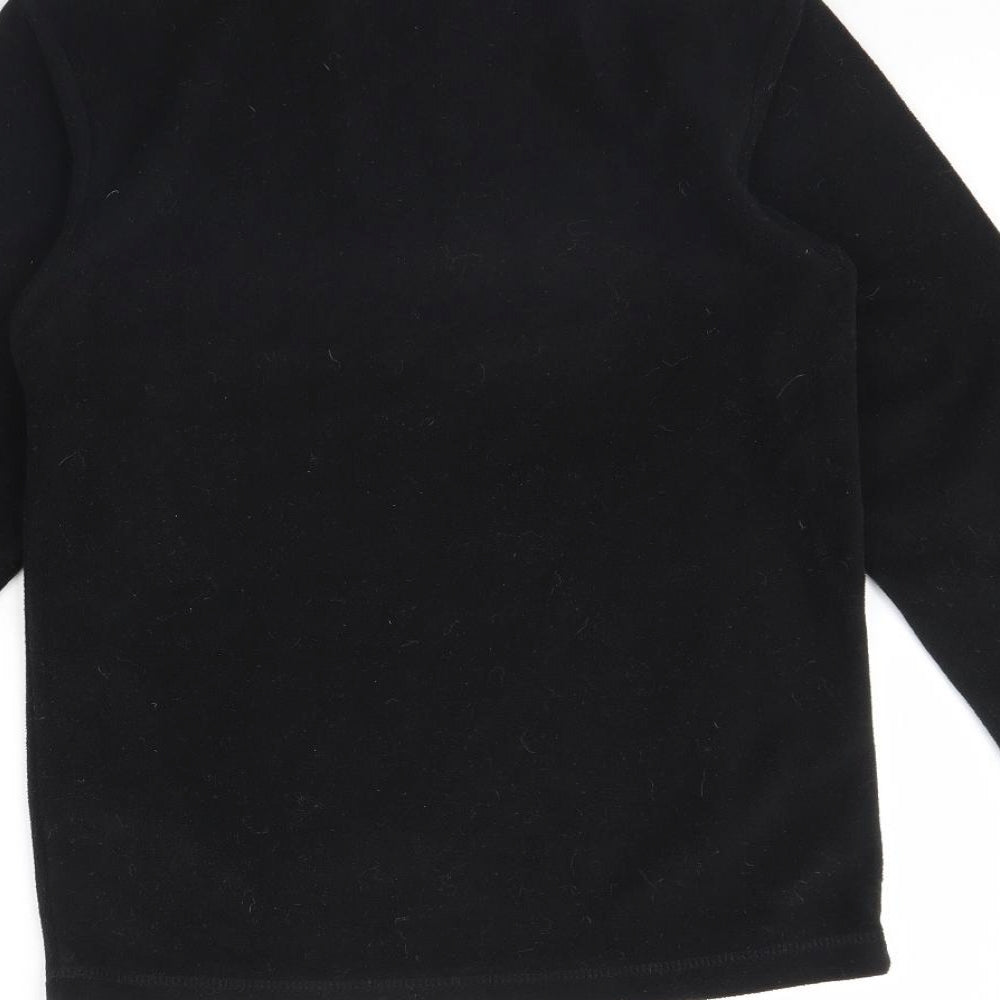 Campri Boys Black  Fleece Henley Jumper Size 13 Years