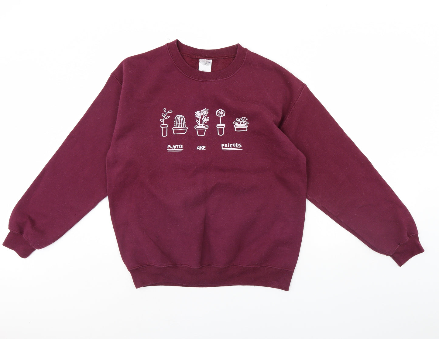 Gildan Womens Purple   Pullover Jumper Size M  - plants are friends