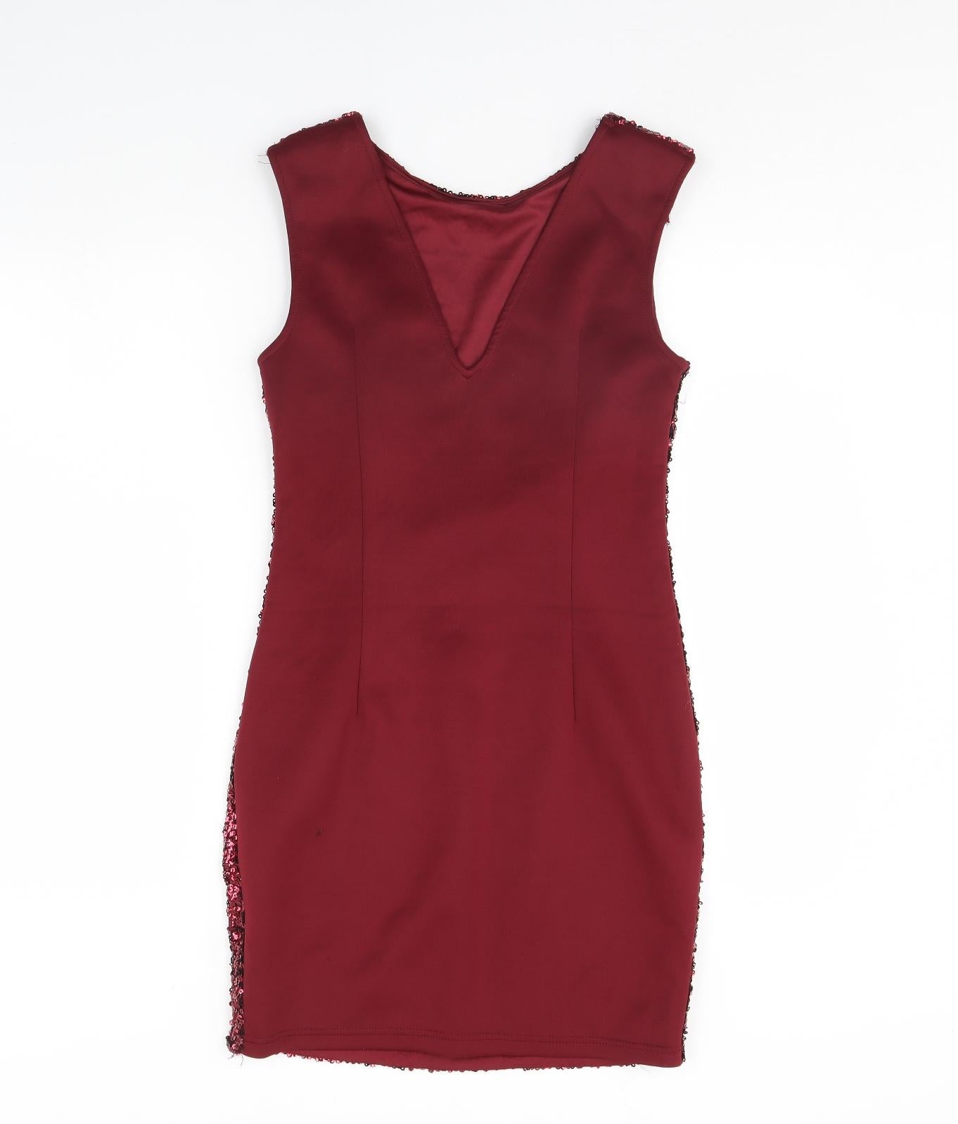 New Look Womens Red   Pencil Dress  Size 12