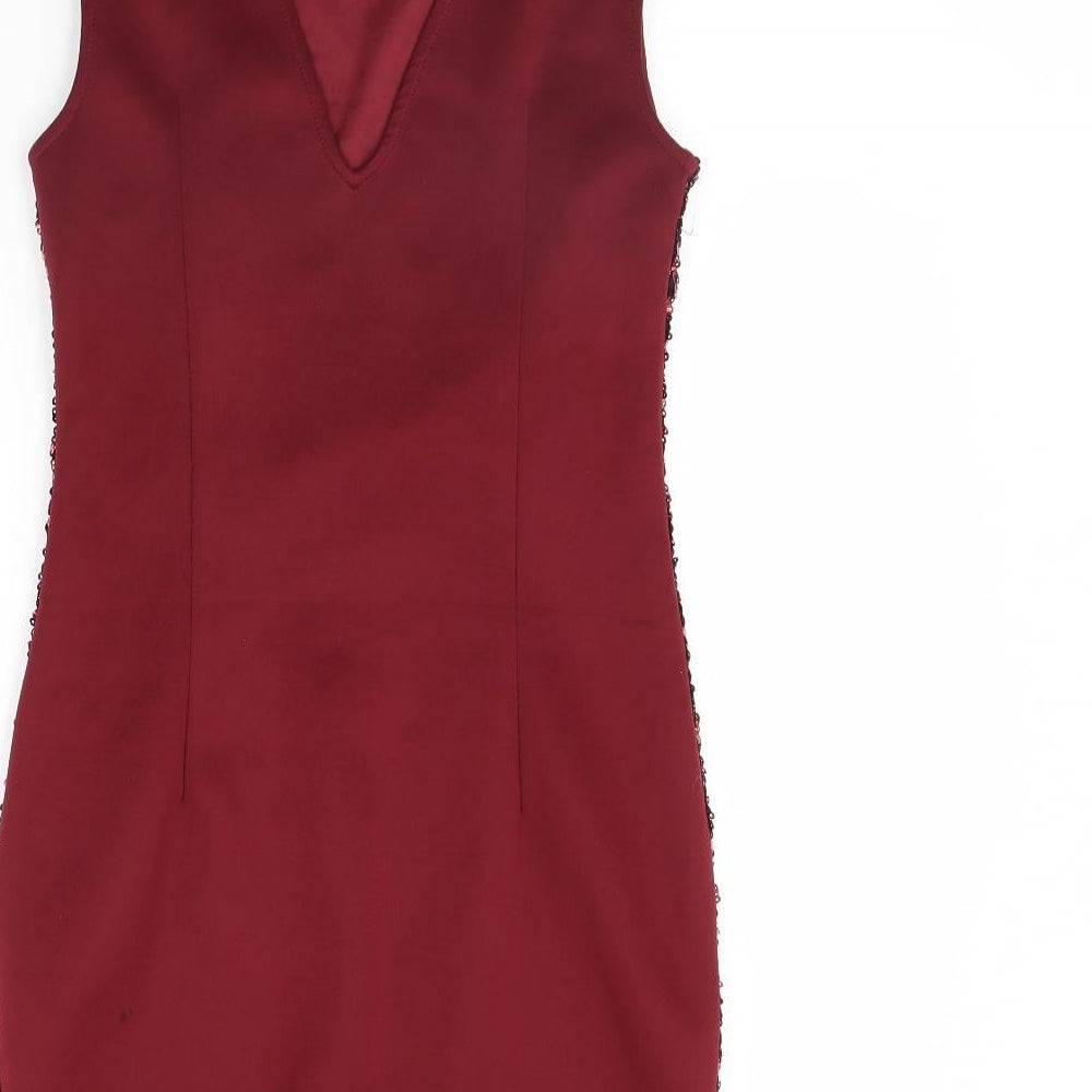 New Look Womens Red   Pencil Dress  Size 12