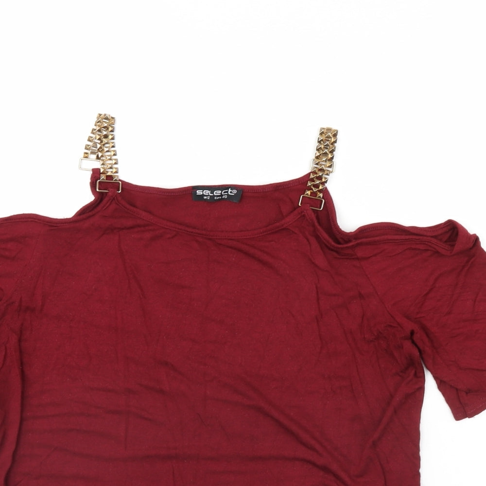 Select Womens Red   Basic Blouse Size 12
