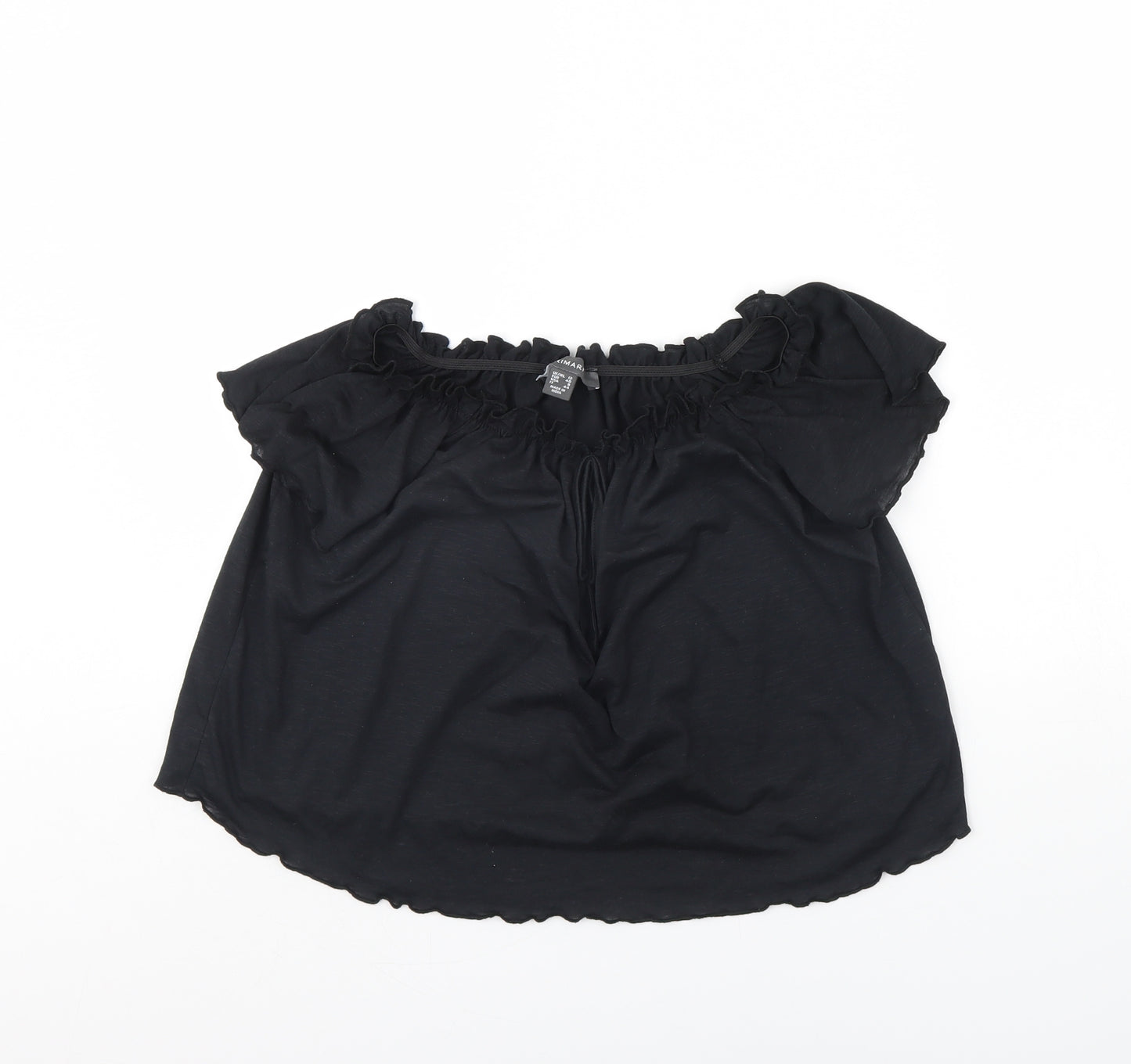 Primark Womens Black   Cropped Blouse Size 12