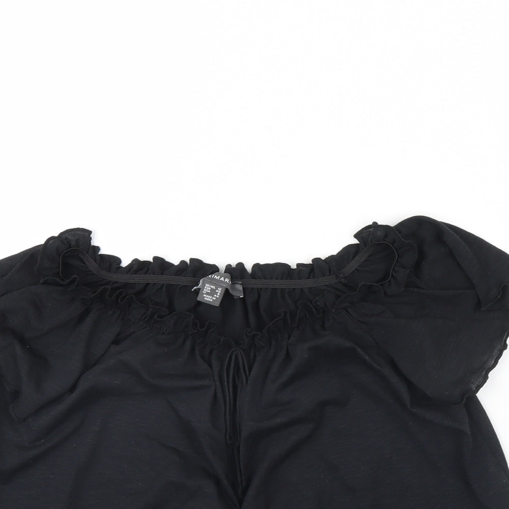 Primark Womens Black   Cropped Blouse Size 12