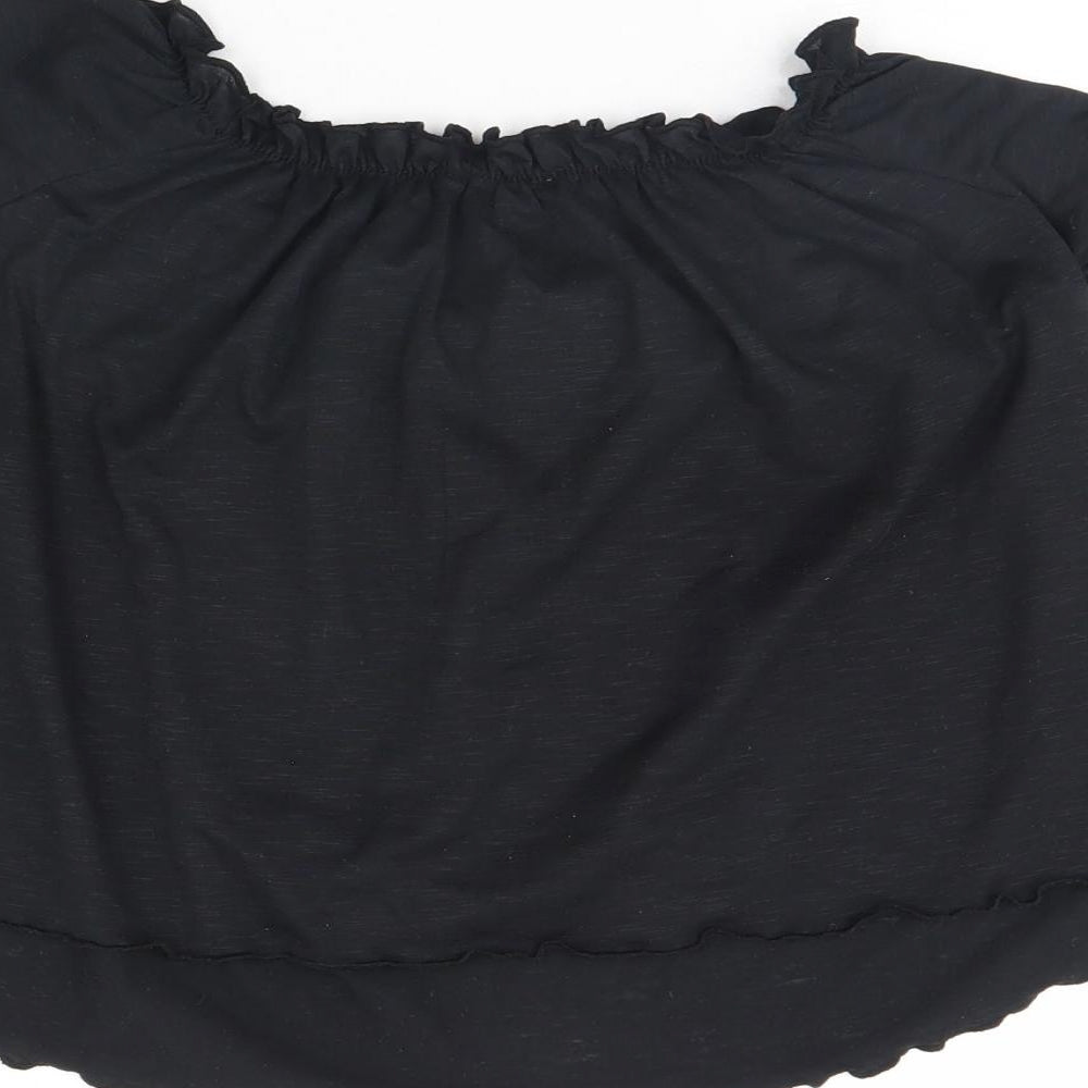 Primark Womens Black   Cropped Blouse Size 12