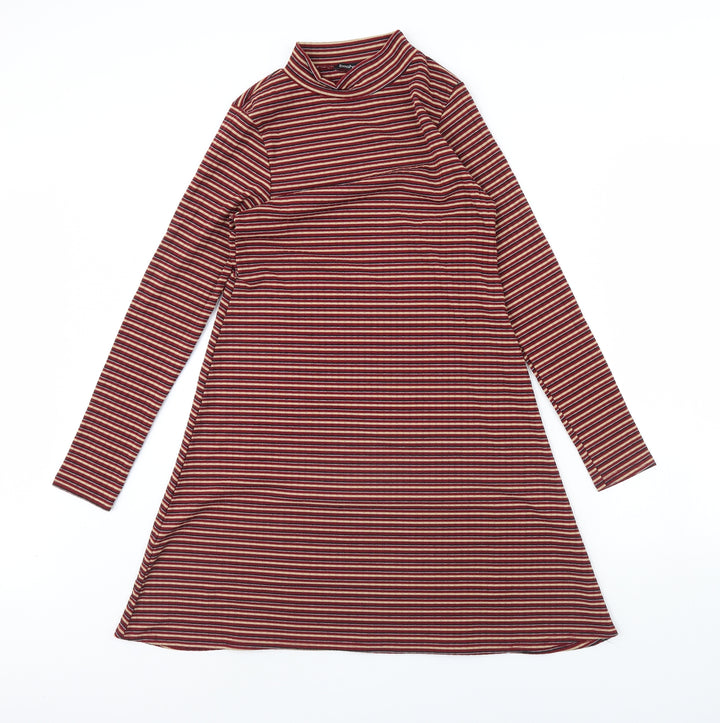 Boohoo Womens Multicoloured Striped Shift Size 10