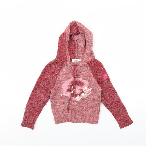 Moves Girls Pink   Pullover Hoodie Size 4 Years