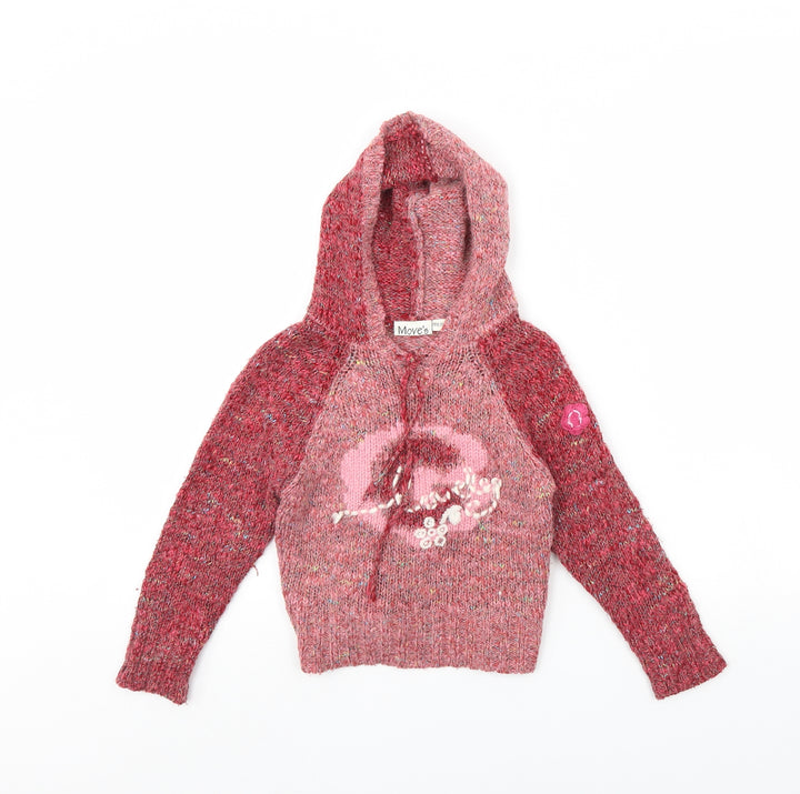 Moves Girls Pink   Pullover Hoodie Size 4 Years