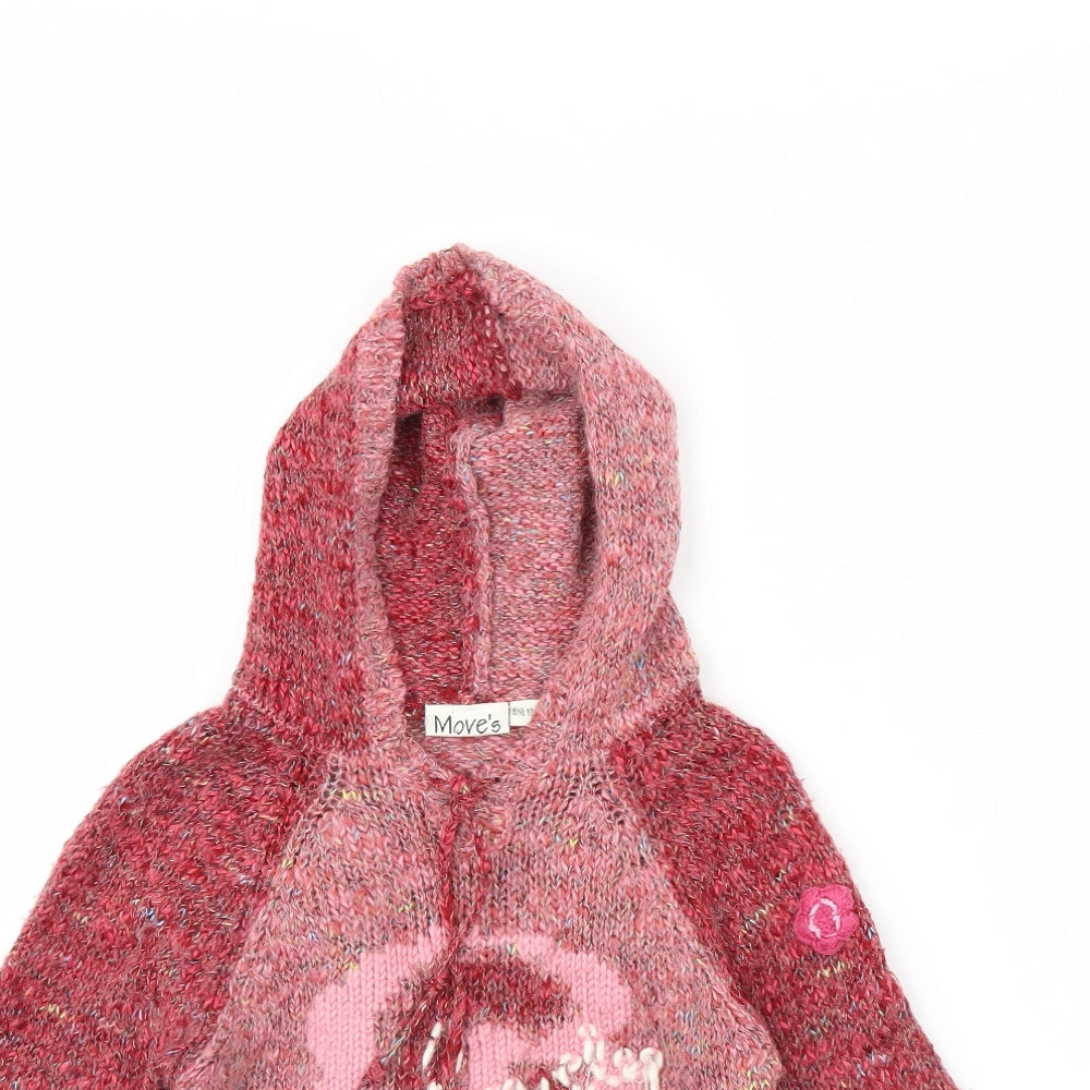 Moves Girls Pink   Pullover Hoodie Size 4 Years