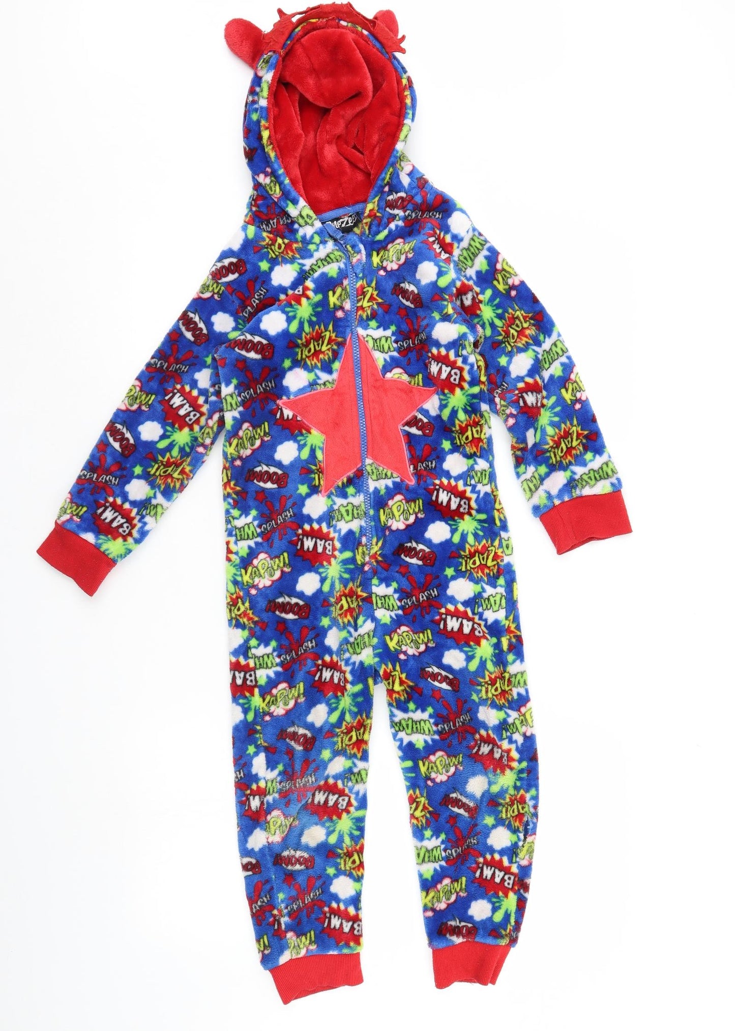 Onezee Boys Blue Spotted   One Piece Size 5 Years  - Comic Print