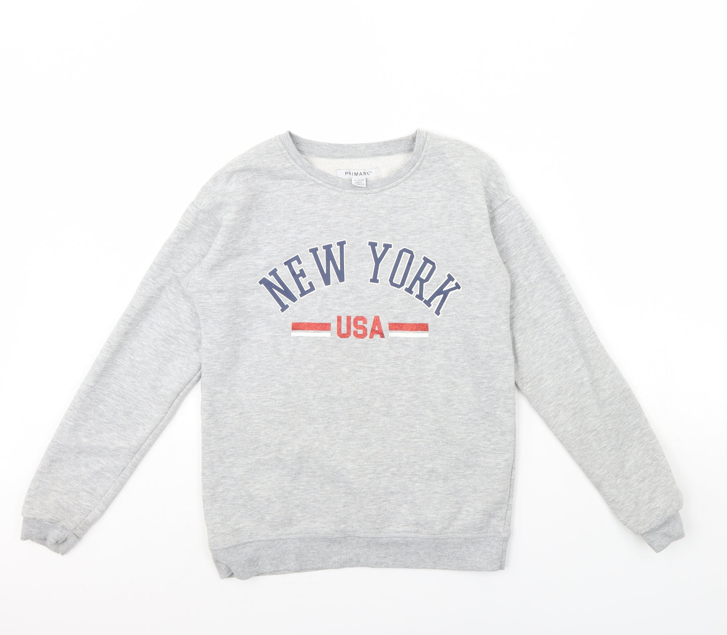 Primark Girls Grey   Pullover Jumper Size 12 Years  - New york