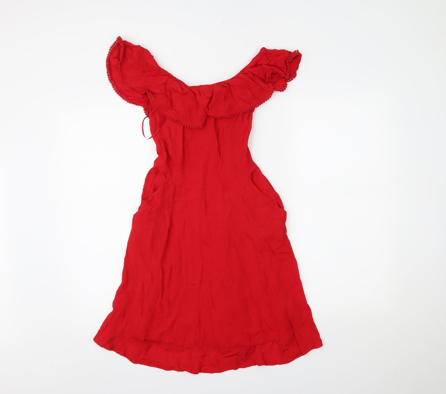 Miss Selfridge Womens Red   Fit & Flare  Size 8