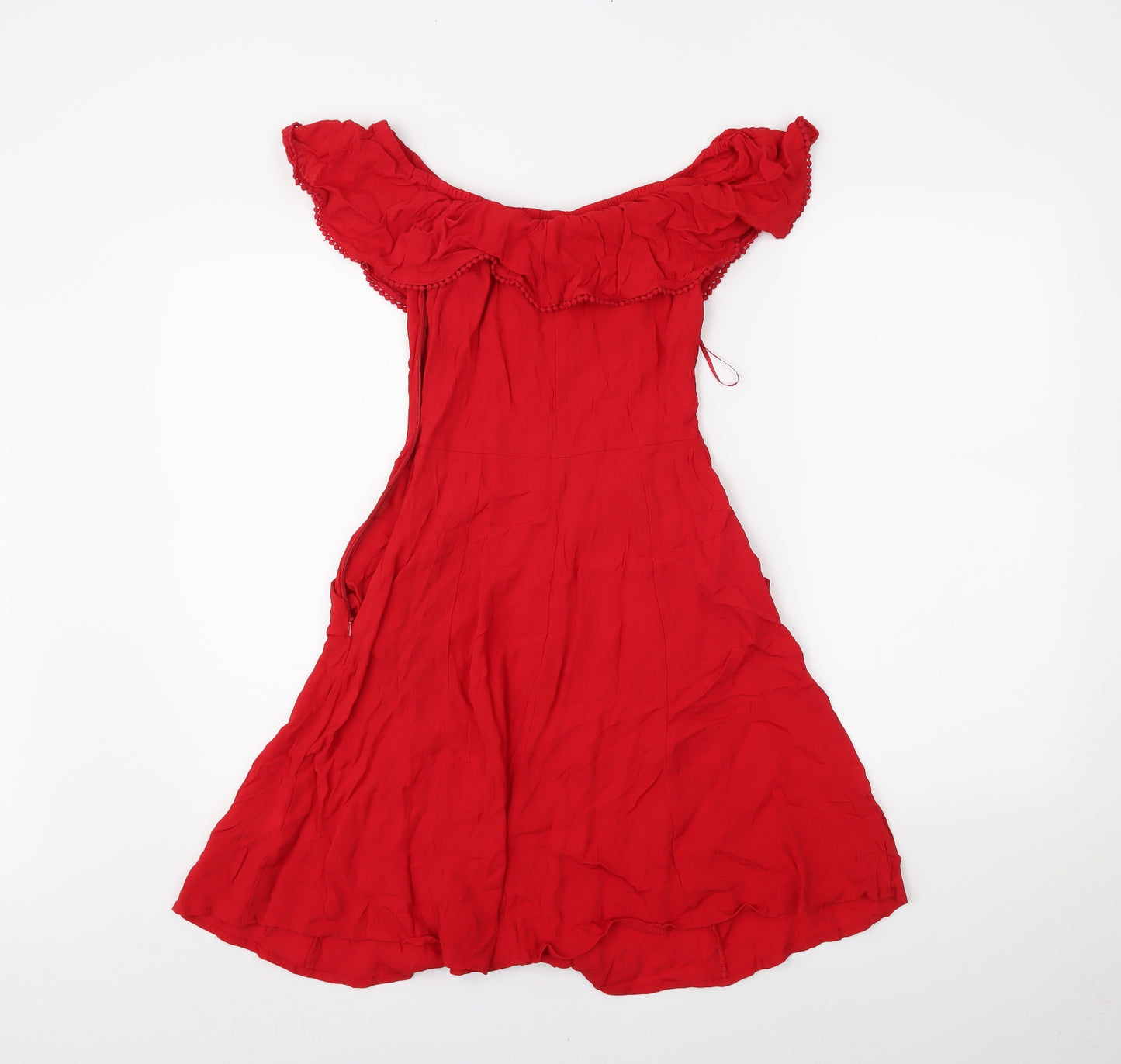 Miss Selfridge Womens Red   Fit & Flare  Size 8