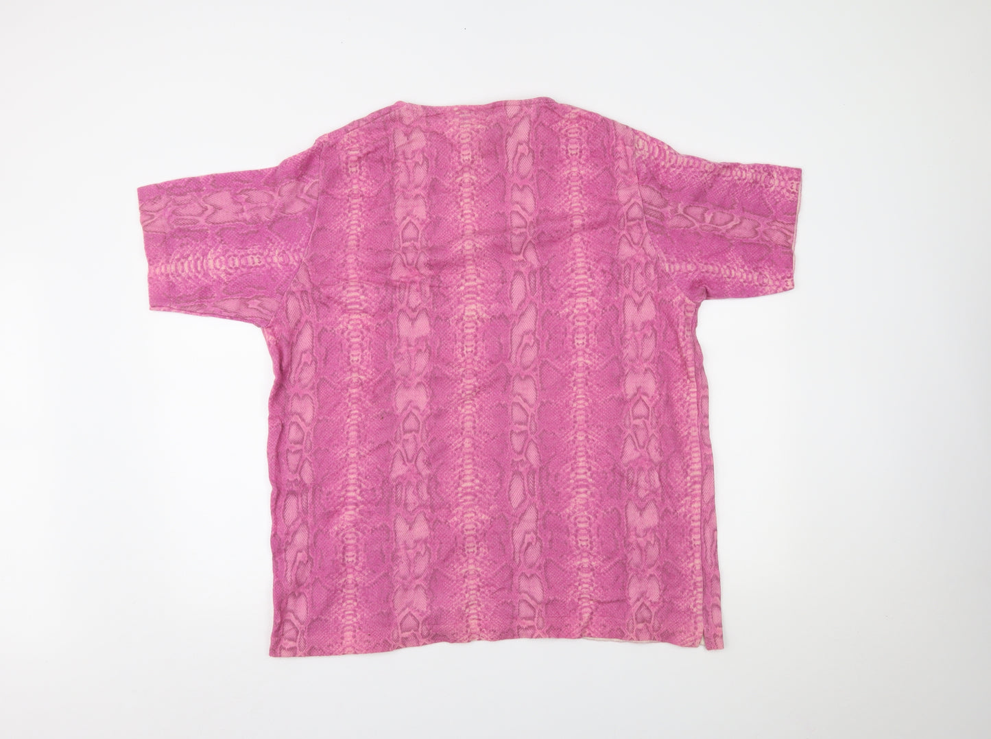 GABRIELLIE T Womens Pink Animal Print  Basic T-Shirt Size 2XL