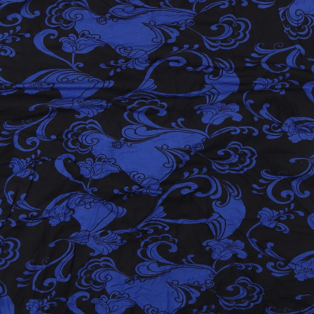 Casual Comfort Womens Black Floral  Basic T-Shirt Size 30