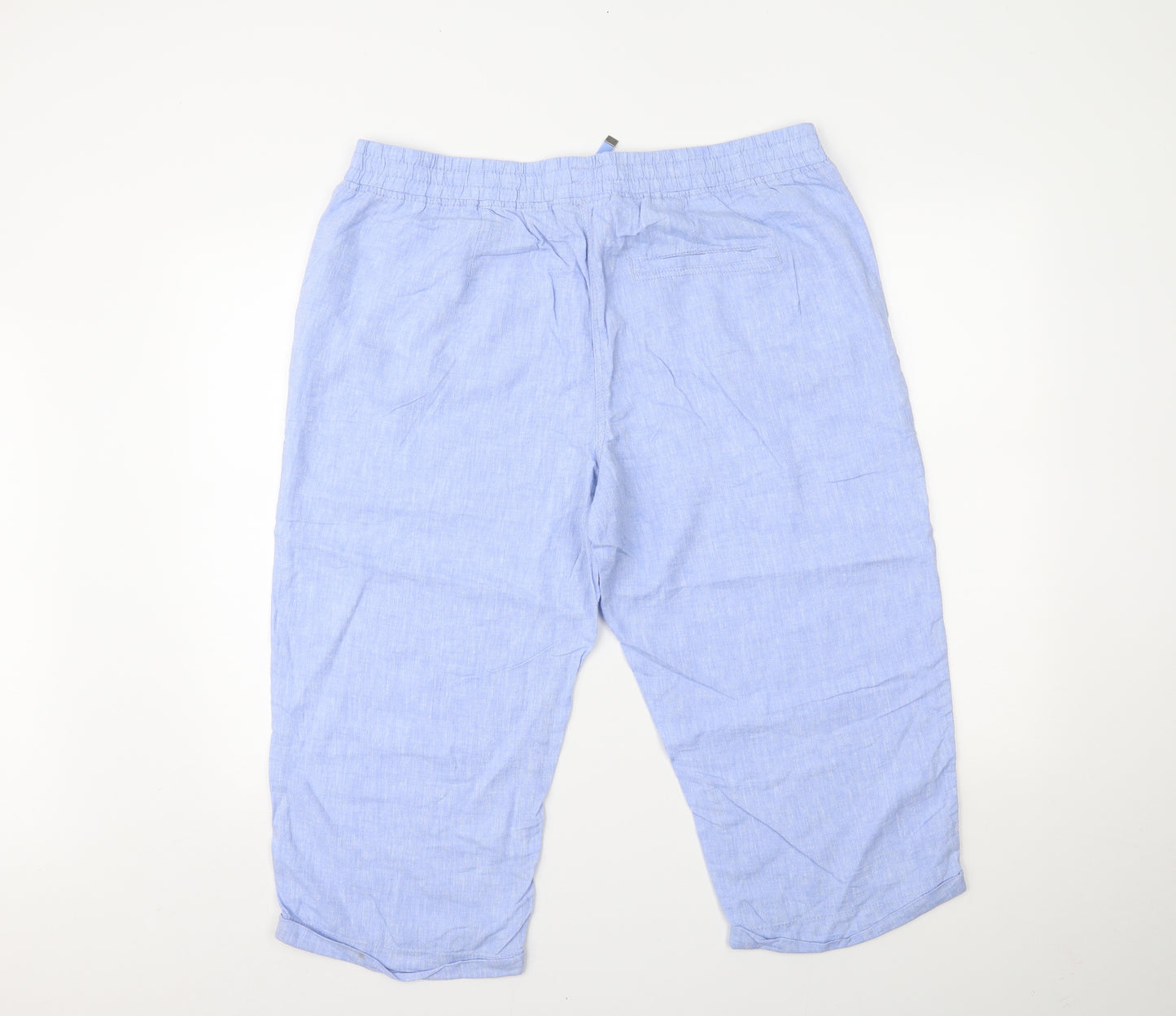 George Womens Blue   Paperbag Shorts Size 18