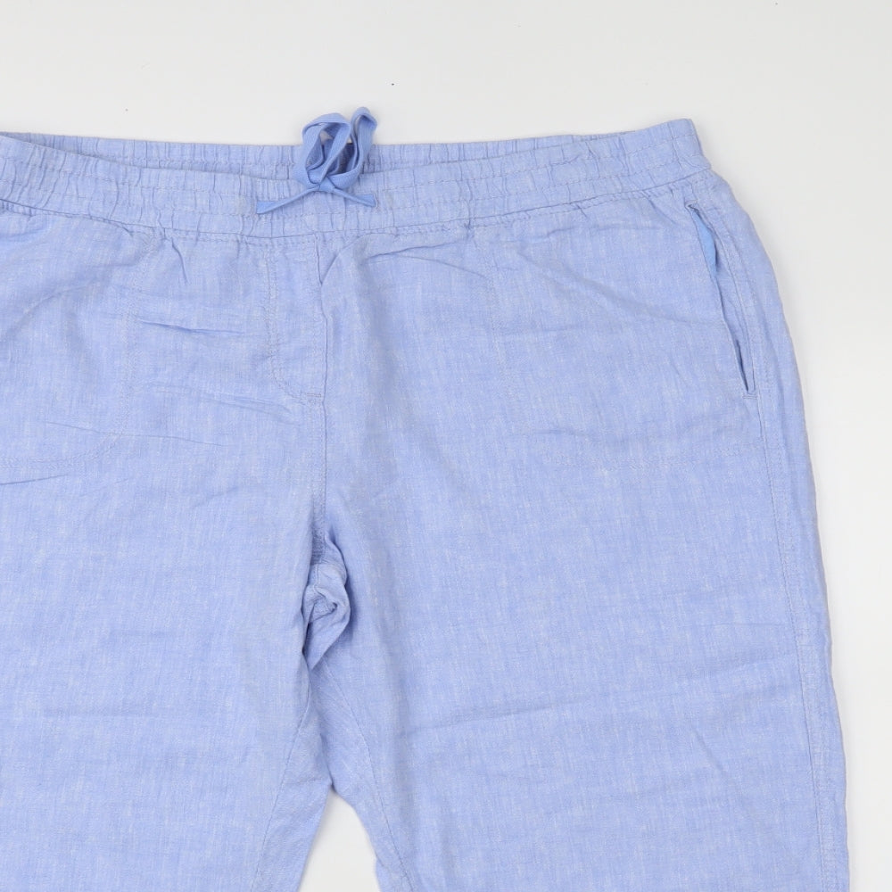 George Womens Blue   Paperbag Shorts Size 18