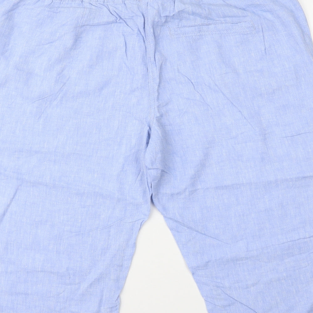 George Womens Blue   Paperbag Shorts Size 18