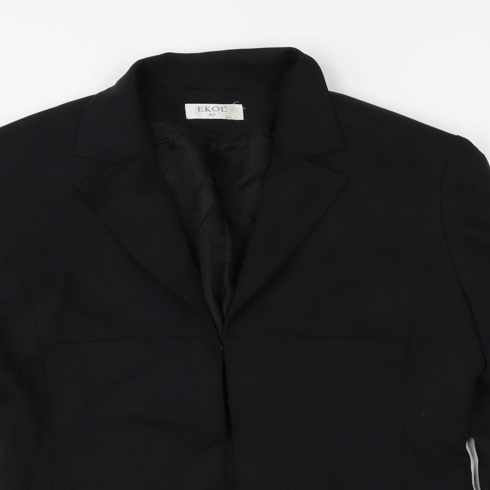 ekol Womens Black   Jacket Blazer Size 42