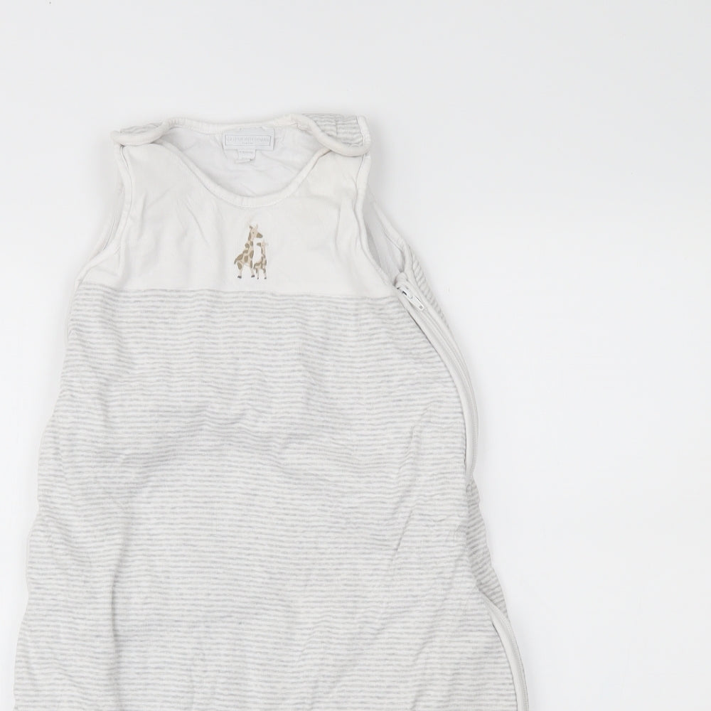 the little white company Baby White Striped  Babygrow One-Piece Size 12-18 Months