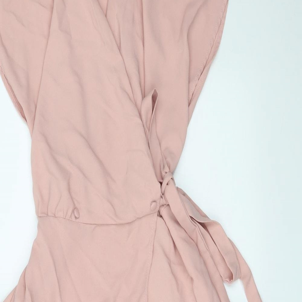 Topshop Womens Pink   Wrap Dress  Size 10