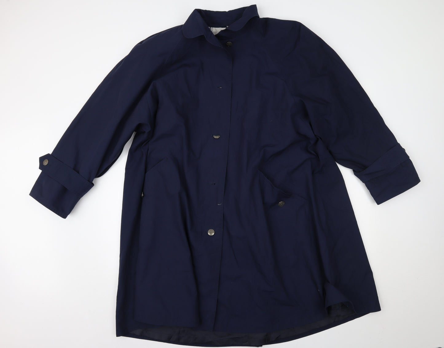 miss helen Womens Blue   Overcoat Coat Size XS