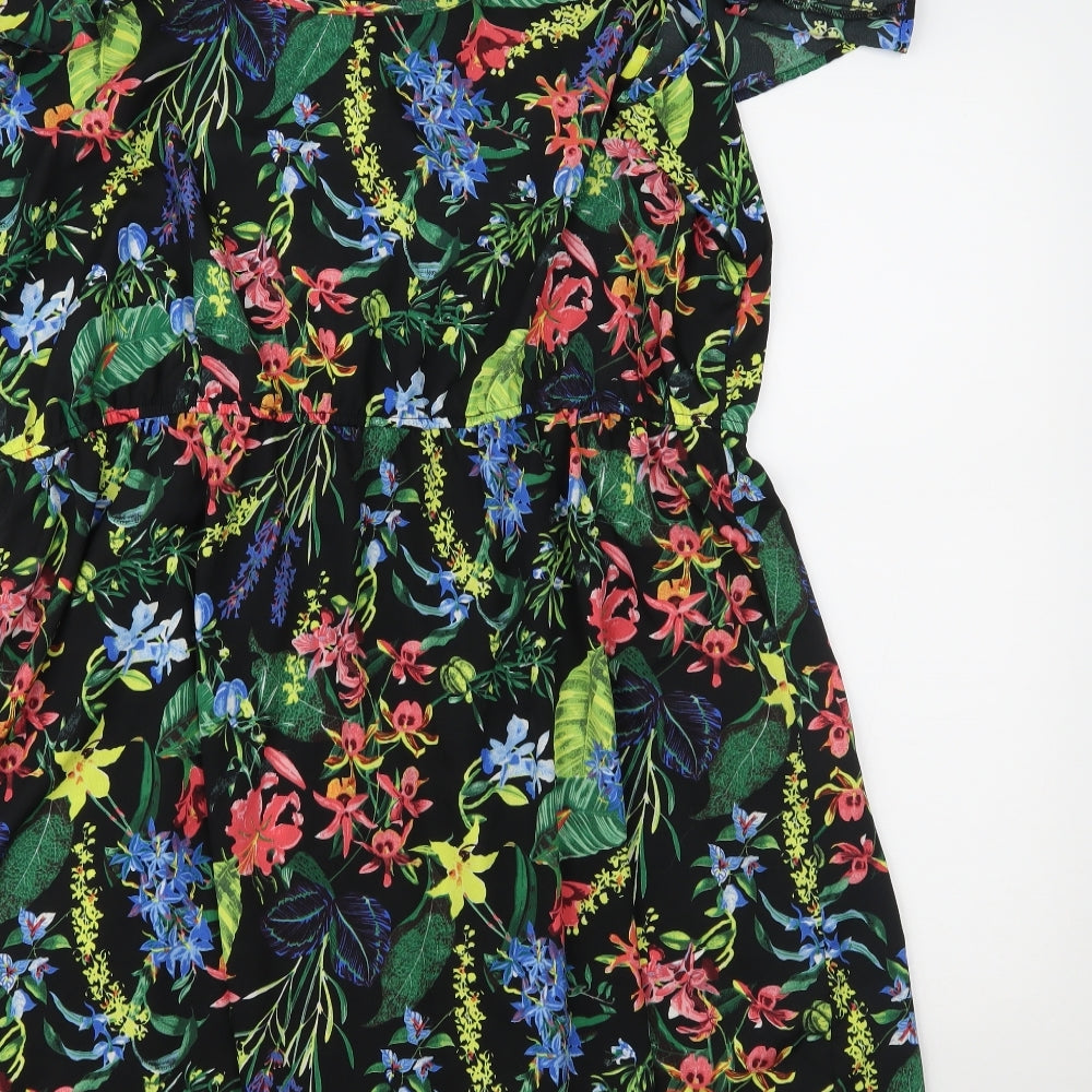 Pep&CO Womens Multicoloured Floral  Fit & Flare  Size 22
