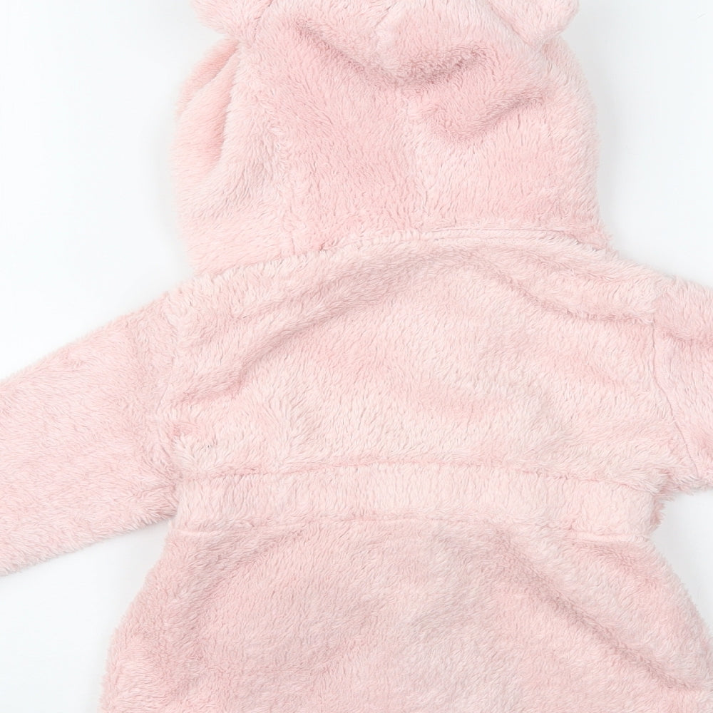 Preworn Girls Pink    Robe Size 9-12 Months