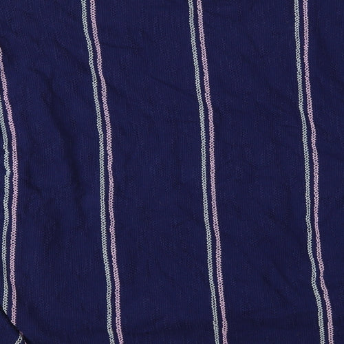 Love Leisure Womens Blue Striped  Basic Blouse Size 16