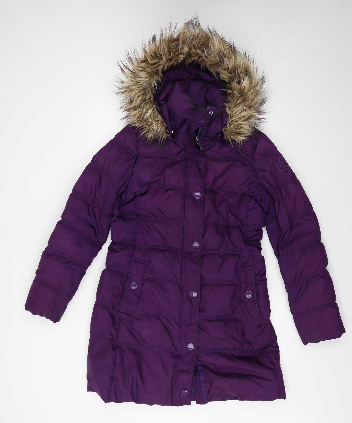 Tommy Hilfiger Womens Purple   Puffer Jacket Coat Size M