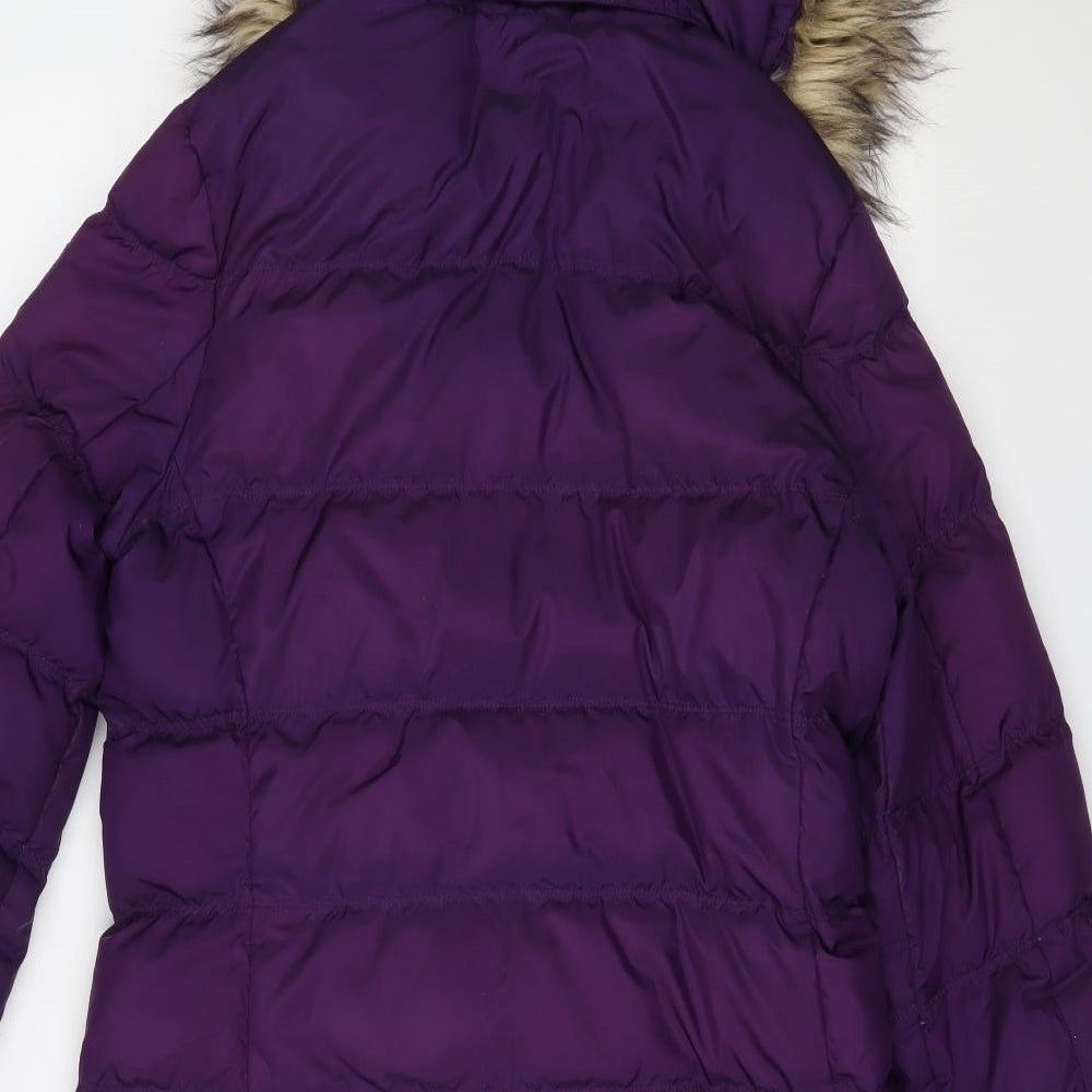 Tommy Hilfiger Womens Purple   Puffer Jacket Coat Size M