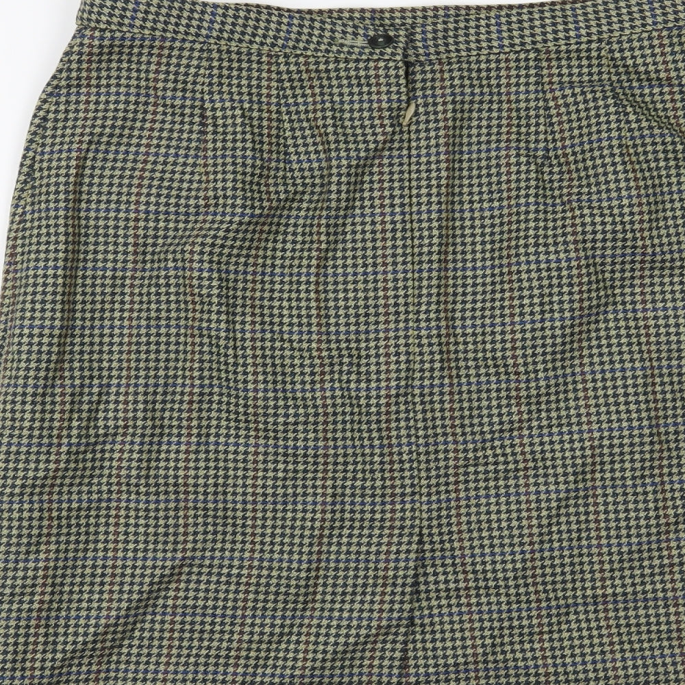 seconds Womens Multicoloured Houndstooth  A-Line Skirt Size 16