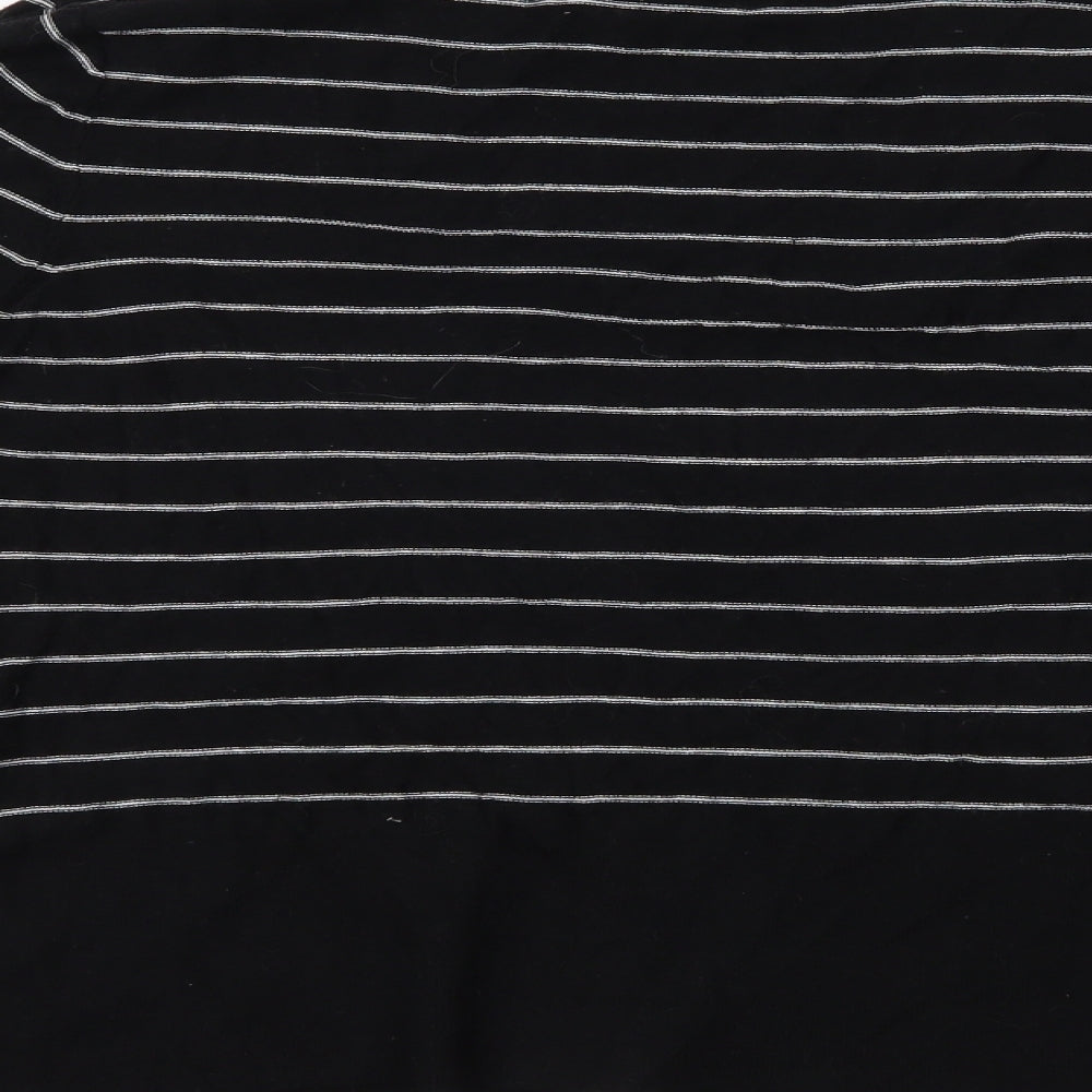 NEXT Womens Black Striped  Cardigan Jumper Size 14