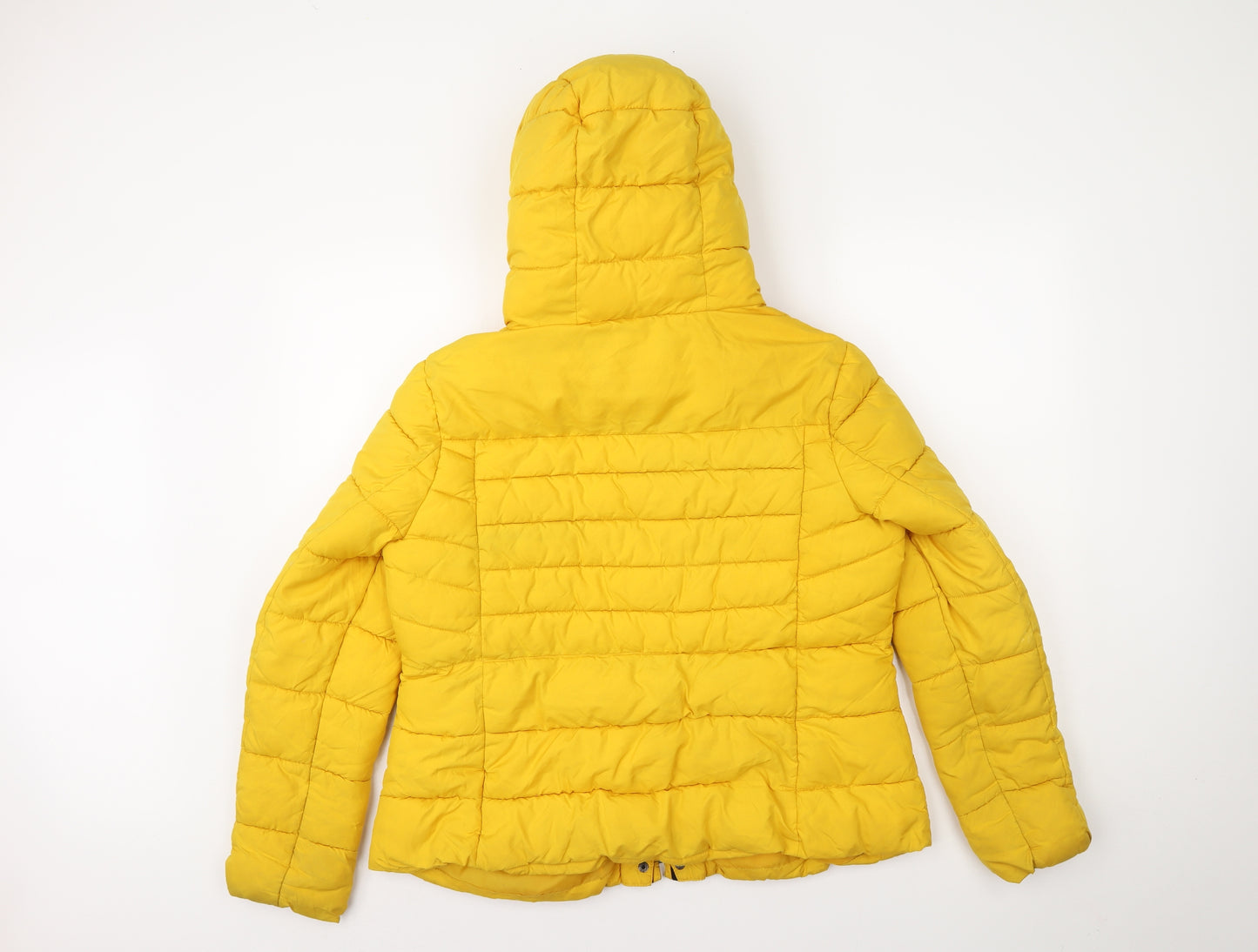 TU Womens Yellow   Puffer Jacket Coat Size 18