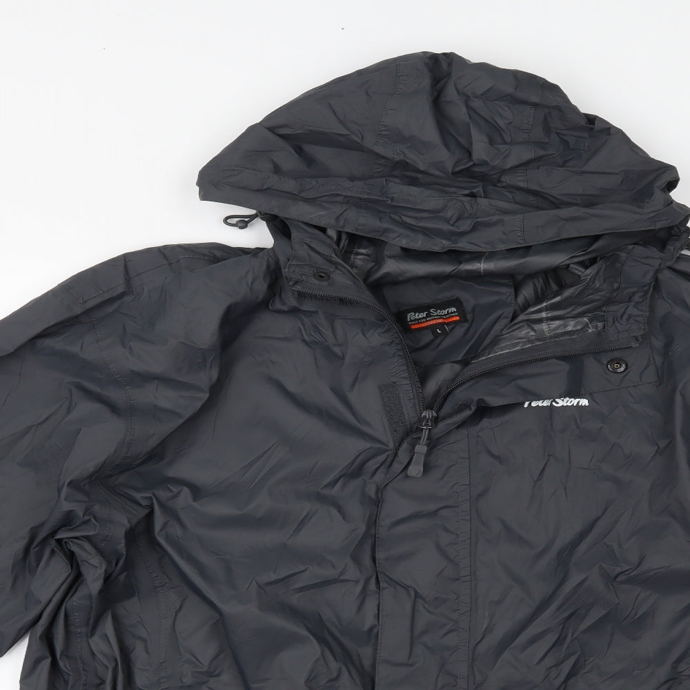 Peter Storm Mens Grey   Windbreaker Jacket Size L