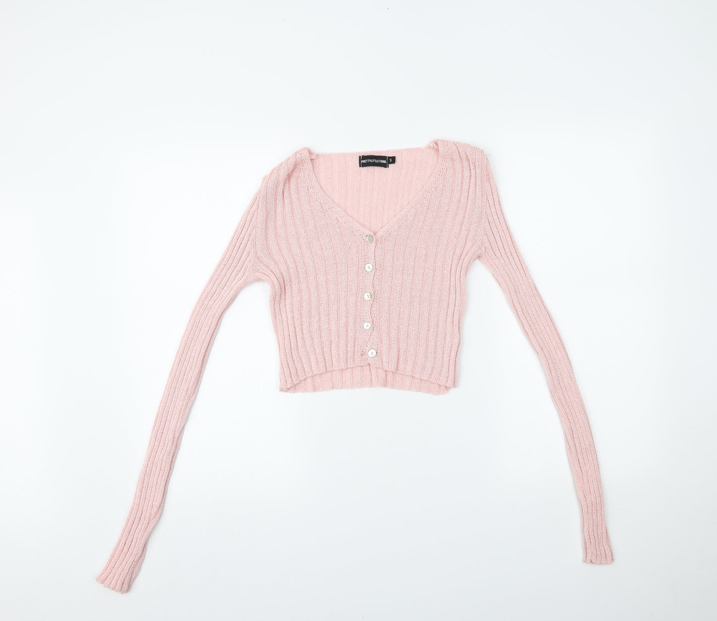 PRETTYLITTLETHING Womens Pink   Cardigan Jumper Size S