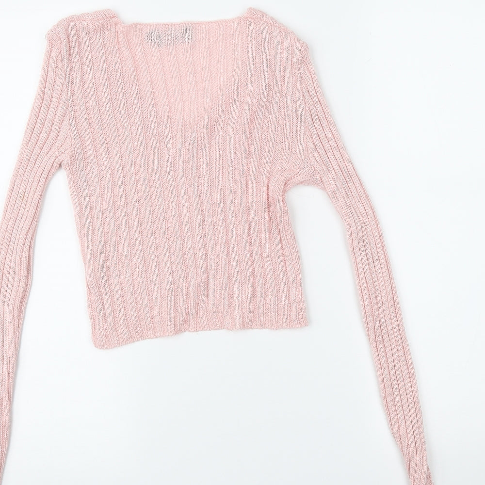 PRETTYLITTLETHING Womens Pink   Cardigan Jumper Size S